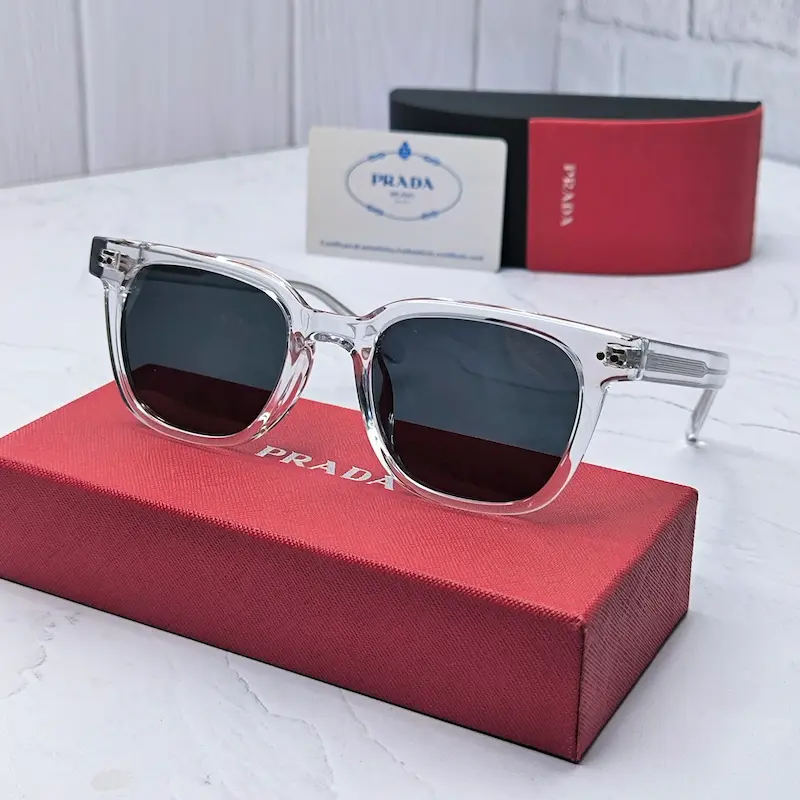 ⭐ عینک آفتابی اسپورت پرادا 8625 PRADA فریم شفاف (فول پک پرادا)