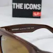 ⭐ ریبن ویفرر 2140 سایز 50 عدسی شیشه پلاریزه آنتی رفلکس RAYBAN WAYFARER رنگ قهوه ای (فول پک)