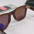⭐ ریبن ویفرر 2140 سایز 50 عدسی شیشه پلاریزه آنتی رفلکس RAYBAN WAYFARER رنگ قهوه ای (فول پک)
