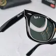 ⭐ ریبن ویفرر 2140 سایز 50 عدسی شیشه پلاریزه آنتی رفلکس RAYBAN WAYFARER رنگ مشکی (فول پک)