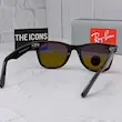 ⭐ ریبن ویفرر 2140 سایز 52 عدسی شیشه پلاریزه آنتی رفلکس RAYBAN WAYFARER رنگ قهوه ای (فول پک)