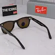 ⭐ ریبن ویفرر 2140 سایز 52 عدسی شیشه پلاریزه آنتی رفلکس RAYBAN WAYFARER رنگ قهوه ای (فول پک)