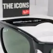 ⭐ ریبن ویفرر 2140 سایز 52 عدسی شیشه پلاریزه آنتی رفلکس RAYBAN WAYFARER رنگ مشکی عدسی سبز (فول پک)