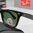 ⭐ ریبن ویفرر 2140 سایز 52 عدسی شیشه پلاریزه آنتی رفلکس RAYBAN WAYFARER رنگ مشکی عدسی سبز (فول پک)