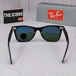 ⭐ ریبن ویفرر 2140 سایز 52 عدسی شیشه پلاریزه آنتی رفلکس RAYBAN WAYFARER رنگ مشکی عدسی سبز (فول پک)