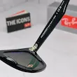 ⭐ ریبن ویفرر 2140 سایز 52 عدسی شیشه پلاریزه آنتی رفلکس RAYBAN WAYFARER رنگ مشکی عدسی سبز (فول پک)