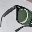 ⭐ ریبن ویفرر 2140 سایز 52 عدسی شیشه پلاریزه آنتی رفلکس RAYBAN WAYFARER رنگ مشکی عدسی سبز (فول پک)