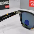 ⭐ ریبن ویفرر 2140 سایز 54 عدسی شیشه پلاریزه آنتی رفلکس RAYBAN WAYFARER رنگ هاوانا عدسی سبز (فول پک)