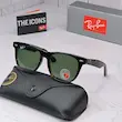 ⭐ ریبن ویفرر 2140 سایز 54 عدسی شیشه پلاریزه آنتی رفلکس RAYBAN WAYFARER رنگ هاوانا عدسی سبز (فول پک)