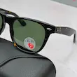 ⭐ ریبن ویفرر 2140 سایز 54 عدسی شیشه پلاریزه آنتی رفلکس RAYBAN WAYFARER رنگ هاوانا عدسی سبز (فول پک)