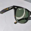 ⭐ ریبن ویفرر 2140 سایز 54 عدسی شیشه پلاریزه آنتی رفلکس RAYBAN WAYFARER رنگ هاوانا عدسی سبز (فول پک)