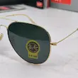 عینک آفتابی ریبن خلبانی شیشه آنتی رفلکس 3026 RAYBAN فول پک