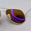 عینک آفتابی ریبن خلبانی شیشه آنتی رفلکس 3026 RAYBAN فول پک