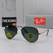 عینک آفتابی ریبن خلبانی شیشه آنتی رفلکس 3025 RAYBAN فول پک