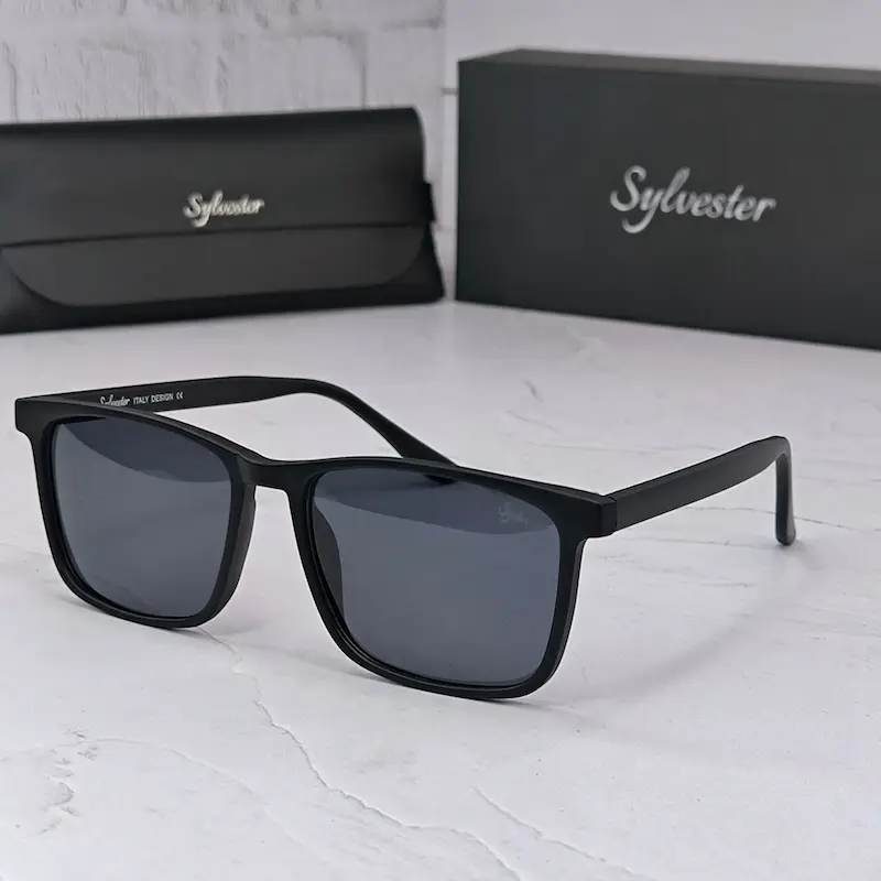 ⭐عینک مردانه سیلوستر SYLVESTER SY06  مشکی(با پک اصلی)