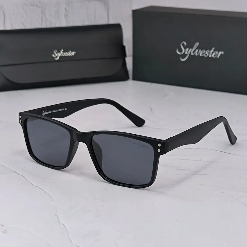 ⭐عینک مردانه سیلوستر SYLVESTER SY08 مشکی (با پک اصلی)