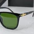 عینک آفتابی پرسول شیشه آنتی رفلکس (فول پک) مشکی شیشه سبز 3111 PERSOL 