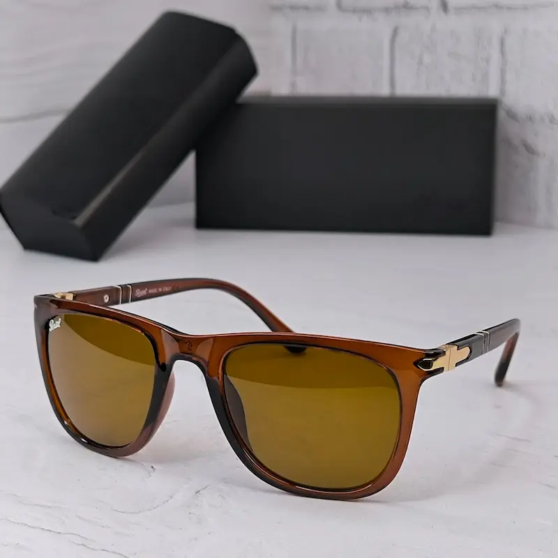 عینک آفتابی پرسول شیشه آنتی رفلکس (فول پک) قهوه ای 3111 PERSOL
