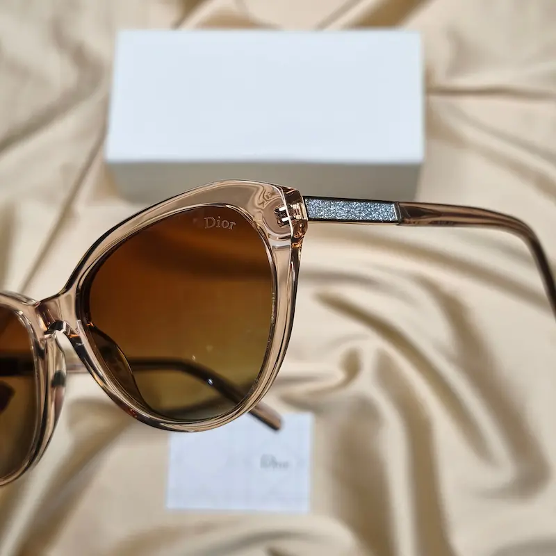 ⭐ عینک آفتابی زنانه دیور 1028 DIOR عسلی (بدون پک دیور)