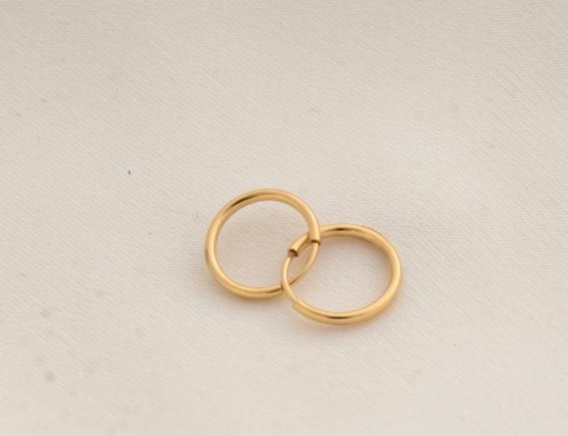 گوشواره طلای18 عیار حلقه ای مینیمال
