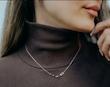 گردنبند طلای 18 عیار بیضی وگوی