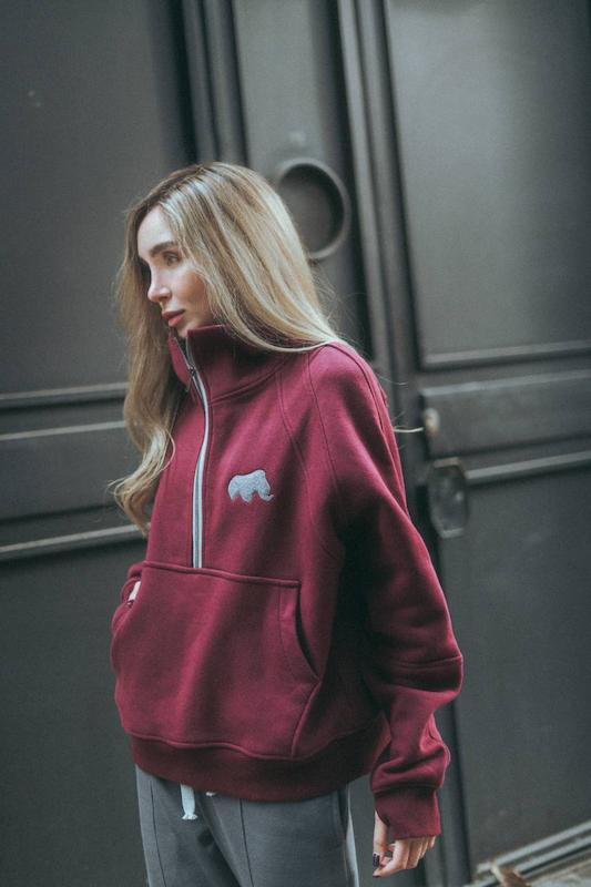 سویشرت نیم زیپ دخترونه