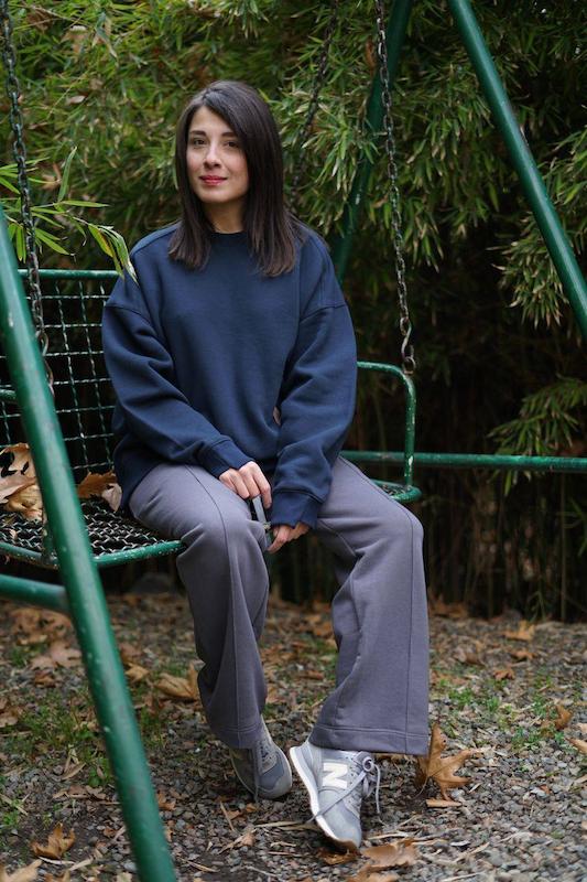 سویشرت اورسایز دخترونه بغل چاکدار