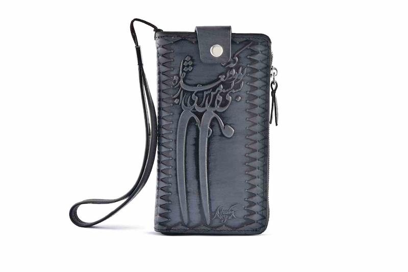 کیف مدارک دور زیپ سیاه مشق کد601111