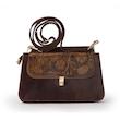 کیف زنانه دو سر خانه قلم کاری قهوه ای کد 207048
