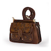 کیف زنانه دو سر خانه قلم کاری قهوه ای کد 207048