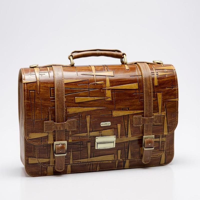 کیف دیپلمات دو بند طرحدار کد 207514