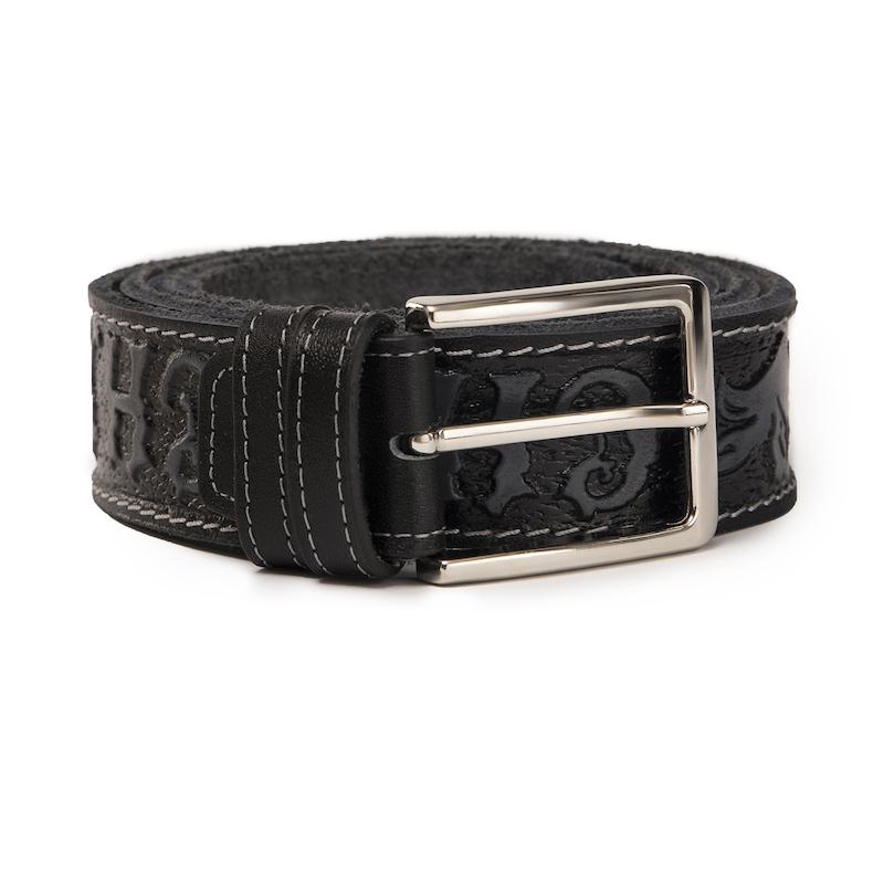 کمربند مردانه چرم گاومیشی طرح دار کد206407