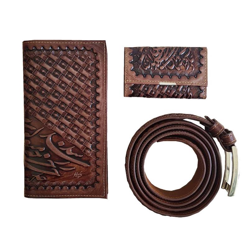 ست نفیس مردانه چرمی شعر و حصیر207520