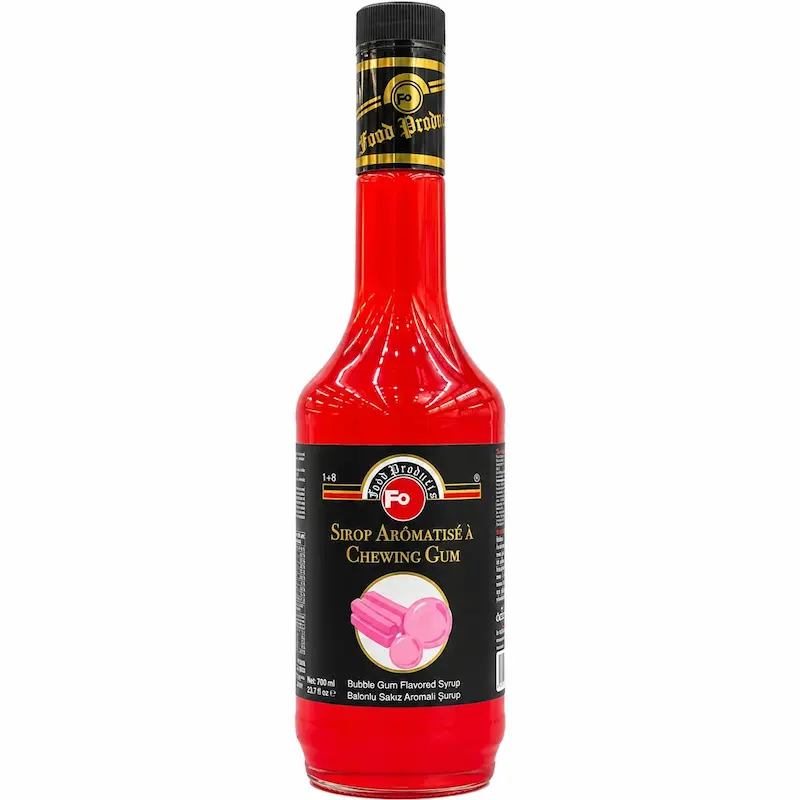 سیروپ شربت فو fo Fo طعم دهنده با طعم ادامس معطر رنگی