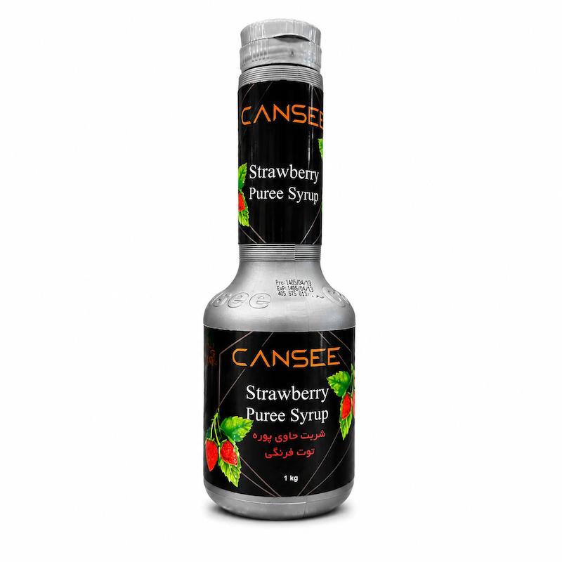 شربت پوره توت فرنگی cansee