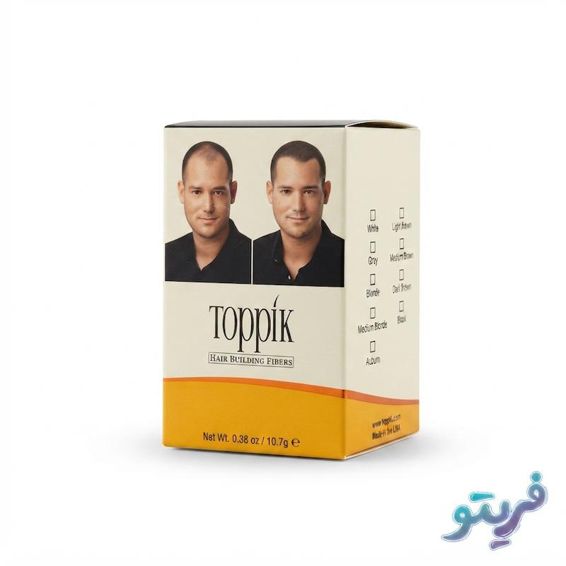 پودر پرپشت کننده مو تاپیک FIBER مشکی ۱۰.۳ گرم