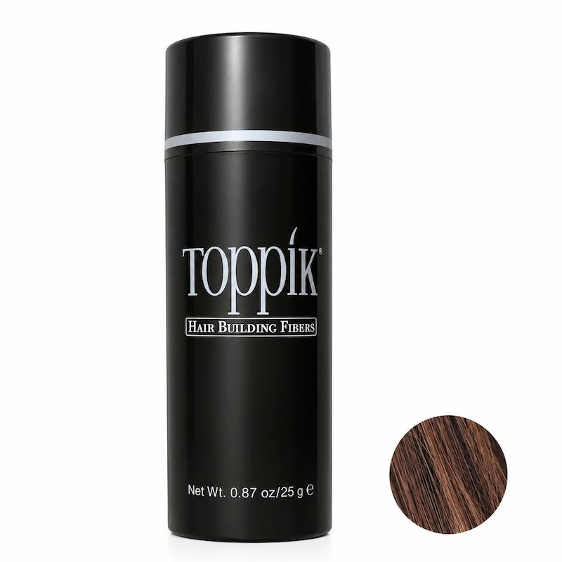 پودر پرپشت کننده مو تاپیک FIBER قهوه‌ای متوسط ۲۵ گرم