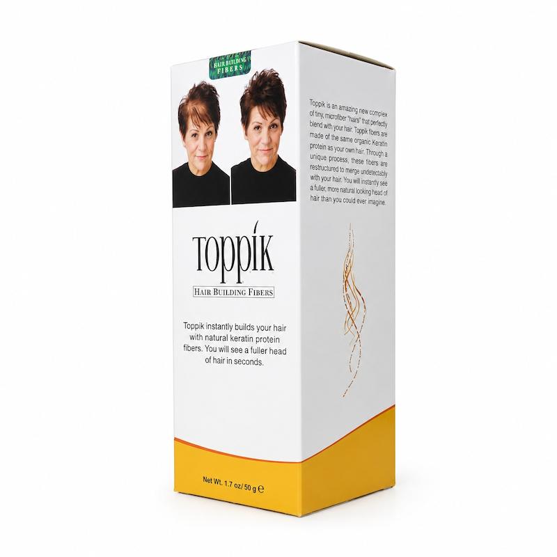 پودر پرپشت کننده مو تاپیک FIBER قهوه‌ای روشن ۵۰ گرم