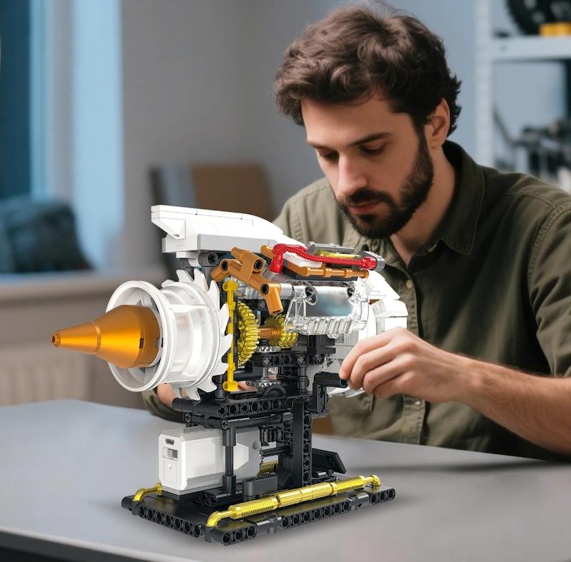 لگو (lego) موتور هواپیما با قابلیت حرکت 
