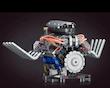 لگو (lego) موتور ۸ سیلندر(V8) با قابلیت حرکت و کنترل از روی گوشی