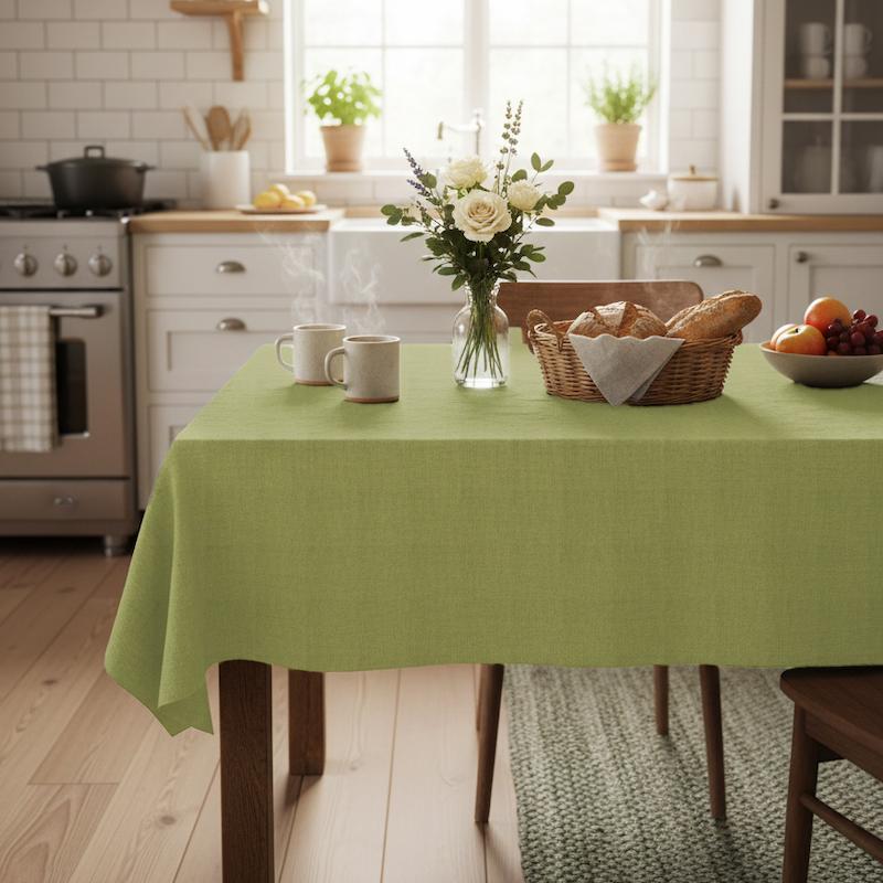 رومیزی، سفره تمام پنبه ضدآب (پسته)