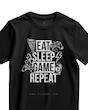 تیشرت طرح EAT SLEEP GAME REPEAT