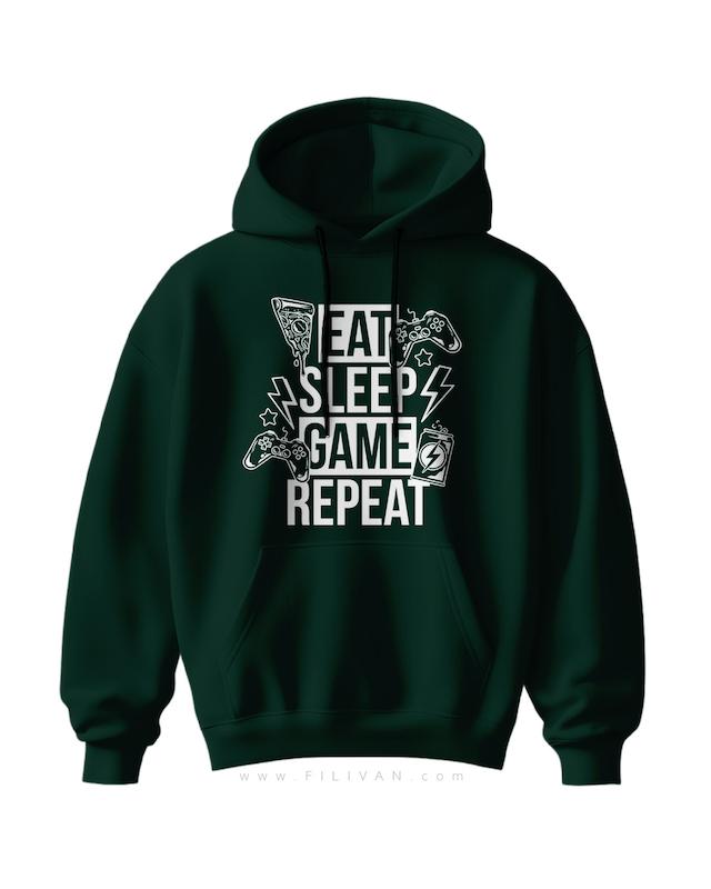 هودی طرح EAT SLEEP GAME REPEAT