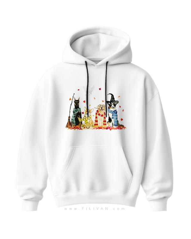 هودی طرح Dogwarts (هاگوارتز سگ‌ها)