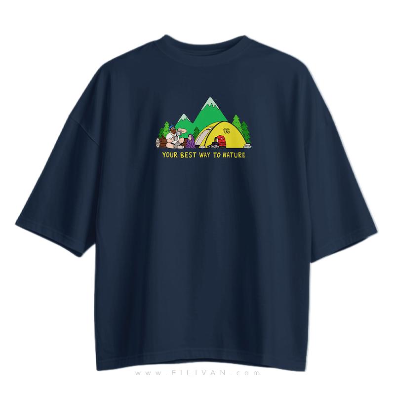 تیشرت nature . camp .dog