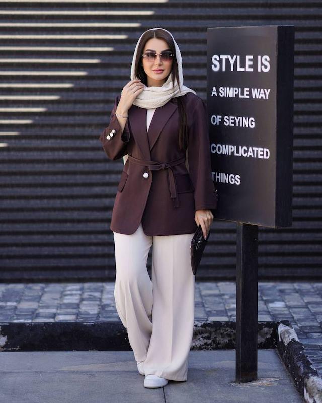 کت تک مازراتی یقه انگلیسی زنانه جیب فیلتو