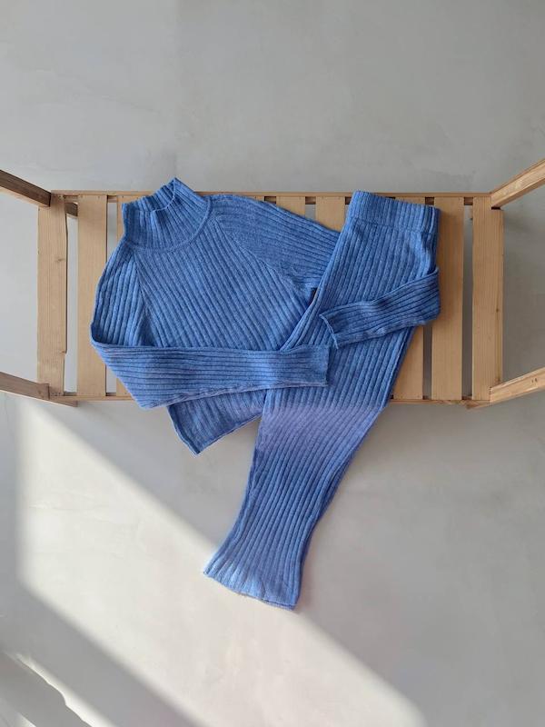 ست بلوز شلوار راحتی بافت زنانه وارداتی برند زارا - کد 952