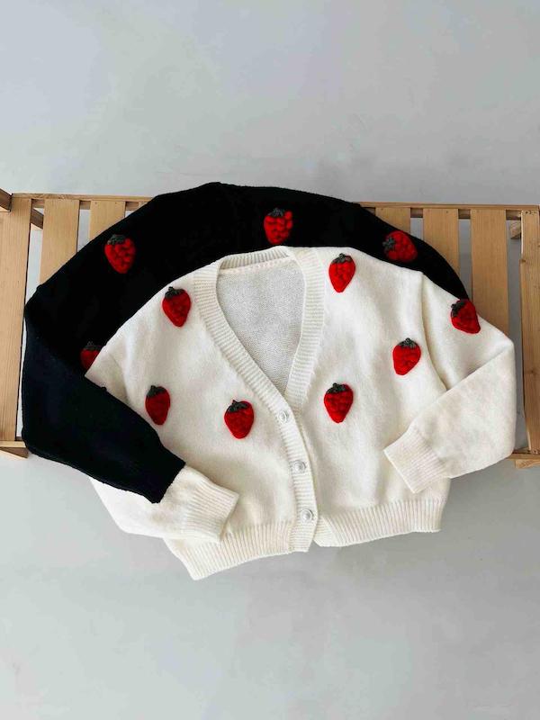 کاردیگن بافت زنانه توت فرنگی وارداتی - کد ۹۴۲