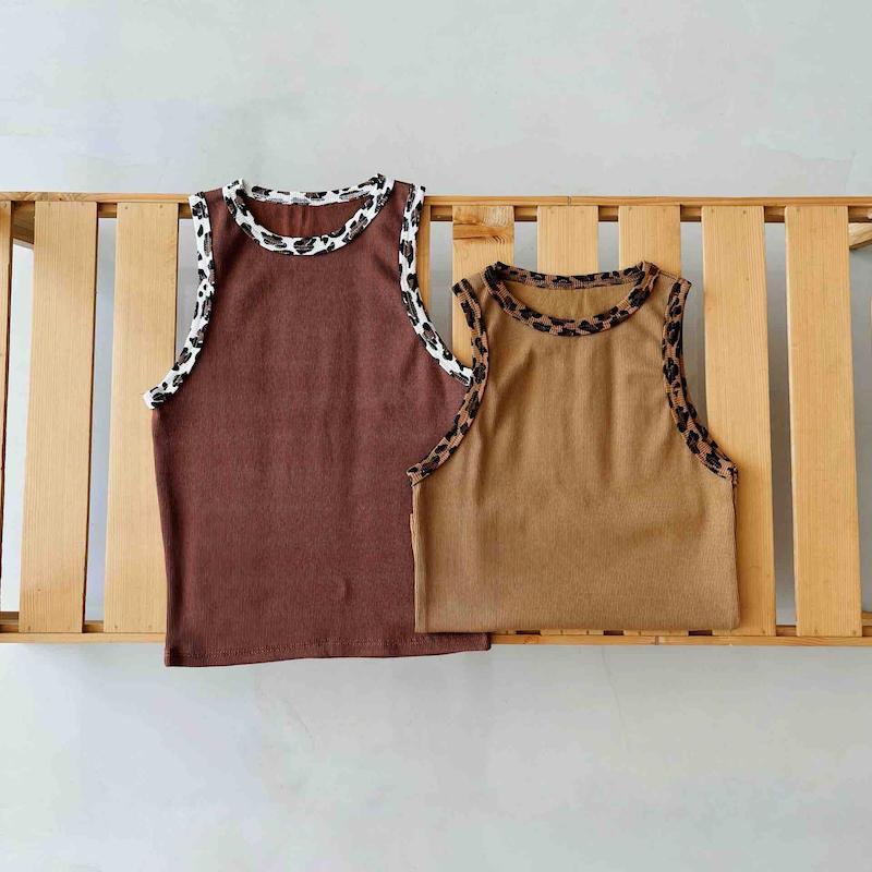 تاپ بیسیک لبه پلنگی زنانه - کد ۸۳۸