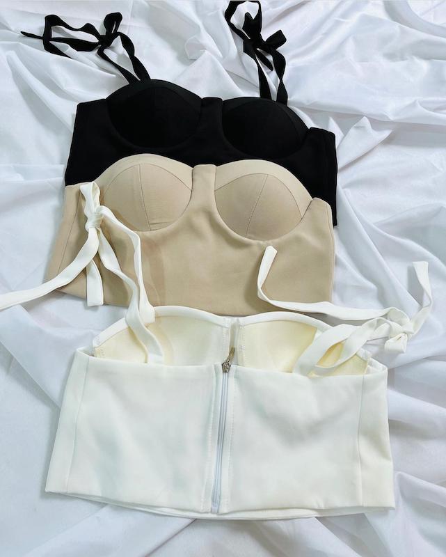 كراپ دكلته زنانه کرم  - كد 45